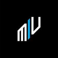 mu letter logo creatief ontwerp met vectorafbeelding vector