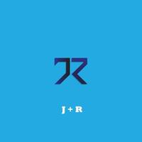 eenvoudige j en r-logo-afbeelding geschikt voor merk- en bedrijfsnamen vector