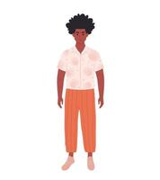 moderne jonge zwarte man in casual outfit. stijlvolle modieuze uitstraling. vector