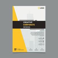 creatieve en moderne zakelijke flyer-sjabloon gratis vector. groene flyer brochure folder poster cover ontwerp lay-out vector sjabloon in a4-formaat - vector
