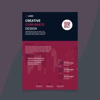 creatieve en moderne zakelijke flyer-sjabloon gratis vector. groene flyer brochure folder poster cover ontwerp lay-out vector sjabloon in a4-formaat - vector