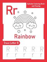 werkblad voor het traceren van alfabetletters voor kinderen vector