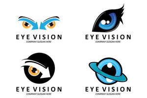 ogen logo-ontwerp, visie van de wereld, vectorillustratie van organen vector
