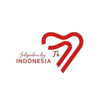 77e indonesië onafhankelijkheidsdag logo vector