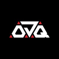 ojq driehoek brief logo ontwerp met driehoekige vorm. ojq driehoek logo ontwerp monogram. ojq driehoek vector logo sjabloon met rode kleur. ojq driehoekig logo eenvoudig, elegant en luxueus logo. ojq