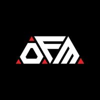 ofm driehoek brief logo ontwerp met driehoekige vorm. ofm driehoek logo ontwerp monogram. ofm driehoek vector logo sjabloon met rode kleur. ofm driehoekig logo eenvoudig, elegant en luxueus logo. ofm