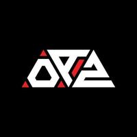 oaz driehoek brief logo ontwerp met driehoekige vorm. oaz driehoek logo ontwerp monogram. oaz driehoek vector logo sjabloon met rode kleur. oaz driehoekig logo eenvoudig, elegant en luxueus logo. oaz