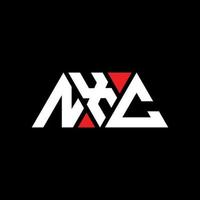nxc driehoek brief logo ontwerp met driehoekige vorm. nxc driehoek logo ontwerp monogram. nxc driehoek vector logo sjabloon met rode kleur. nxc driehoekig logo eenvoudig, elegant en luxueus logo. nxc