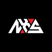 nxs driehoek brief logo ontwerp met driehoekige vorm. nxs driehoek logo ontwerp monogram. nxs driehoek vector logo sjabloon met rode kleur. nxs driehoekig logo eenvoudig, elegant en luxueus logo. nxs