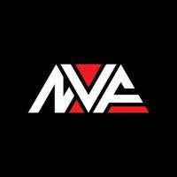 NVF driehoek brief logo ontwerp met driehoekige vorm. NVF driehoek logo ontwerp monogram. NVF driehoek vector logo sjabloon met rode kleur. nvf driehoekig logo eenvoudig, elegant en luxueus logo. nvf