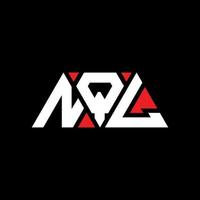 nql driehoek brief logo ontwerp met driehoekige vorm. nql driehoek logo ontwerp monogram. nql driehoek vector logo sjabloon met rode kleur. nql driehoekig logo eenvoudig, elegant en luxueus logo. nql