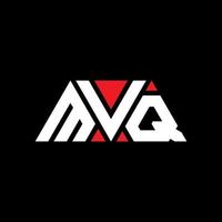 mvq driehoek brief logo ontwerp met driehoekige vorm. mvq driehoek logo ontwerp monogram. mvq driehoek vector logo sjabloon met rode kleur. mvq driehoekig logo eenvoudig, elegant en luxueus logo. mvq