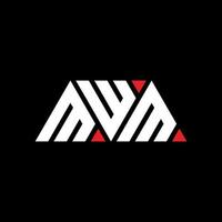 mwm driehoek brief logo ontwerp met driehoekige vorm. mwm driehoek logo ontwerp monogram. mwm driehoek vector logo sjabloon met rode kleur. mwm driehoekig logo eenvoudig, elegant en luxueus logo. mwm