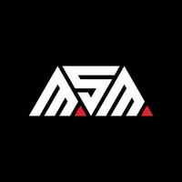 msm driehoek brief logo ontwerp met driehoekige vorm. msm driehoek logo ontwerp monogram. msm driehoek vector logo sjabloon met rode kleur. msm driehoekig logo eenvoudig, elegant en luxueus logo. msm