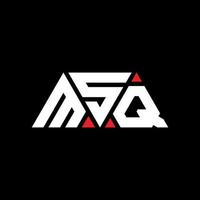 msq driehoek brief logo ontwerp met driehoekige vorm. msq driehoek logo ontwerp monogram. msq driehoek vector logo sjabloon met rode kleur. msq driehoekig logo eenvoudig, elegant en luxueus logo. msq