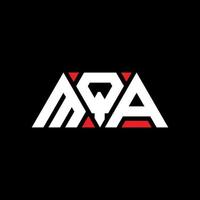mqa driehoek brief logo ontwerp met driehoekige vorm. mqa driehoek logo ontwerp monogram. mqa driehoek vector logo sjabloon met rode kleur. mqa driehoekig logo eenvoudig, elegant en luxueus logo. mqa