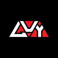 luy driehoek brief logo ontwerp met driehoekige vorm. luy driehoek logo ontwerp monogram. luy driehoek vector logo sjabloon met rode kleur. luy driehoekig logo eenvoudig, elegant en luxueus logo. luy