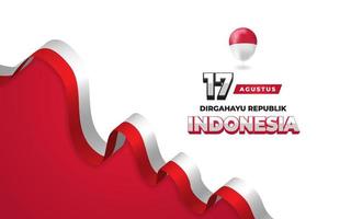 17 augustus indonesië onafhankelijkheidsdag wenskaart banner vector