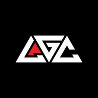 lgc driehoek brief logo ontwerp met driehoekige vorm. lgc driehoek logo ontwerp monogram. lgc driehoek vector logo sjabloon met rode kleur. lgc driehoekig logo eenvoudig, elegant en luxueus logo. lgc