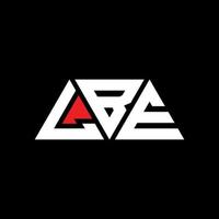 lbe driehoek brief logo ontwerp met driehoekige vorm. lbe driehoek logo ontwerp monogram. lbe driehoek vector logo sjabloon met rode kleur. lbe driehoekig logo eenvoudig, elegant en luxueus logo. lbe