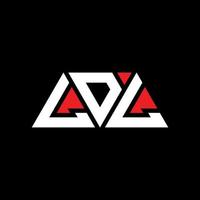 ldl driehoek brief logo ontwerp met driehoekige vorm. ldl driehoek logo ontwerp monogram. ldl driehoek vector logo sjabloon met rode kleur. ldl driehoekig logo eenvoudig, elegant en luxueus logo. ldl
