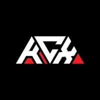 kcx driehoek brief logo ontwerp met driehoekige vorm. kcx driehoek logo ontwerp monogram. kcx driehoek vector logo sjabloon met rode kleur. kcx driehoekig logo eenvoudig, elegant en luxueus logo. kcx