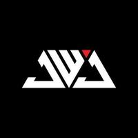 jwj driehoek brief logo ontwerp met driehoekige vorm. jwj driehoek logo ontwerp monogram. jwj driehoek vector logo sjabloon met rode kleur. jwj driehoekig logo eenvoudig, elegant en luxueus logo. jwj