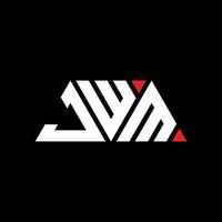 jwm driehoek brief logo ontwerp met driehoekige vorm. jwm driehoek logo ontwerp monogram. jwm driehoek vector logo sjabloon met rode kleur. jwm driehoekig logo eenvoudig, elegant en luxueus logo. jwm