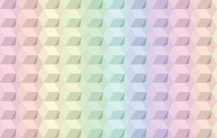 kleurrijke pastel kubus geometrische abstracte platte achtergrond vector