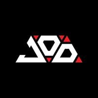 jod driehoek brief logo ontwerp met driehoekige vorm. jod driehoek logo ontwerp monogram. jod driehoek vector logo sjabloon met rode kleur. jod driehoekig logo eenvoudig, elegant en luxueus logo. jodi