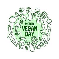 wereld veganistische dag illustratie. geschikt voor achtergrond, banner, achtergrond, ppt. vector eps 10