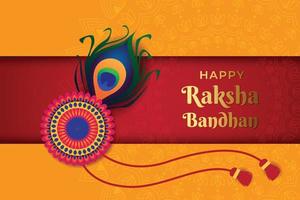 illustratie van raksha bandhan, Indiase festival van broer en zus bonding viering met decoratieve rakhi vector