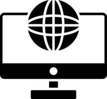 lcd wereldbol glyph icoon vector