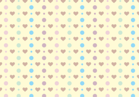 Polka Dots & Cute Hearts Gratis Vector