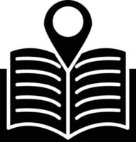 glyph-pictogram voor bibliotheeklocatie vector