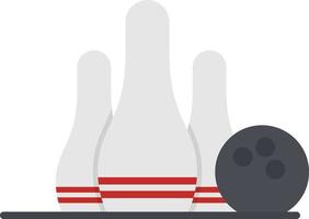 bowling platte pictogram vector