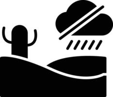 geen regen glyph-pictogram vector