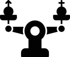 Glyph-pictogram voor gendergelijkheid vector