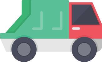 recycling vrachtwagen platte pictogram vector