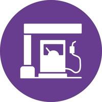 15 - benzinestation glyph cirkel veelkleurig vector