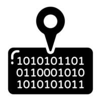 locatie pin icoon, niet-fungible token, digitale technologie. vector