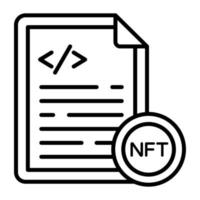 programmeerpictogram, niet-fungible token, digitale technologie. vector