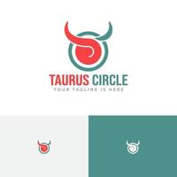 taurus mythe bull eye symbool cirkel abstract logo vector