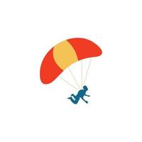 parachutespringen vector logo ontwerp