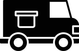 glyph-pictogram voor bestelwagen vector