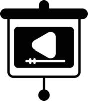 glyph-pictogram voor videopresentatie vector