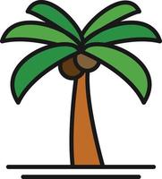 palmboom lijn gevuld vector