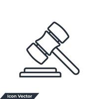 kassa pictogram logo vectorillustratie. rechter hamer symbool sjabloon voor grafische en webdesign collectie vector