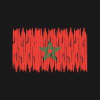 Marokko vlag penseelstreken. nationale vlag vector