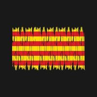 Catalonië vlag penseelstreken. nationale vlag vector